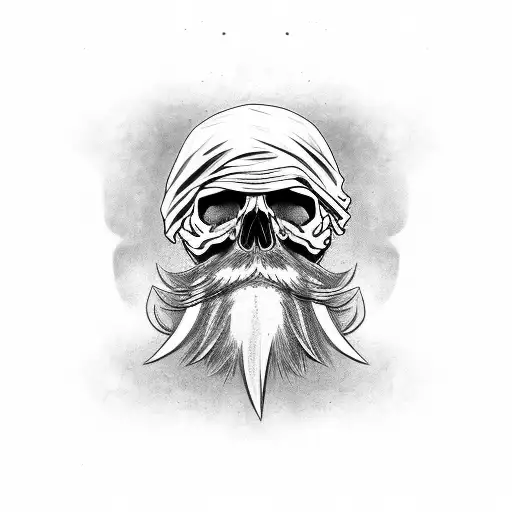 Bearded Skull With Left Eyepatch