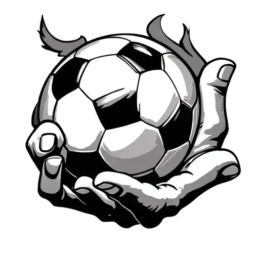 Soccer Ball With God Hand