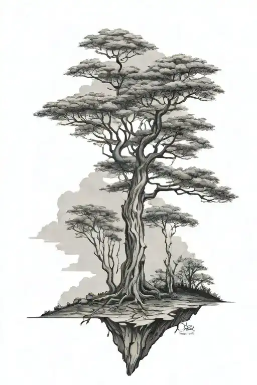 Namibia And Black Forest Looking Up From Ground