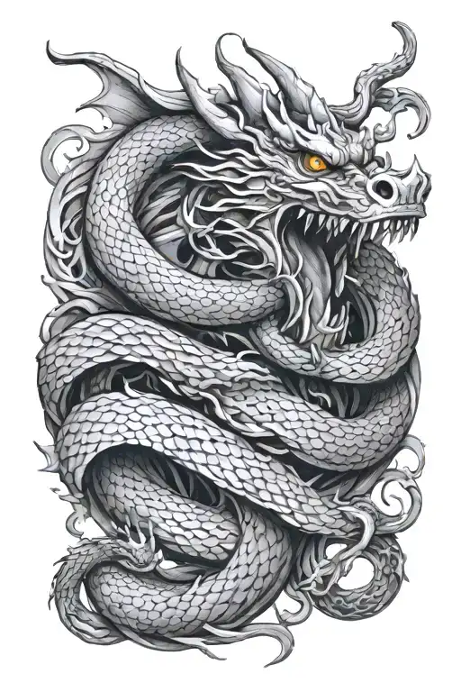 Dragon And Snakes Wrapped