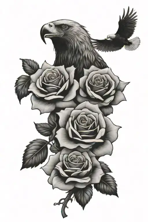 Bear And Eagles Black Roses