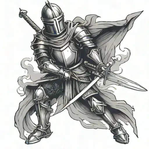 Knight Holding A Sword