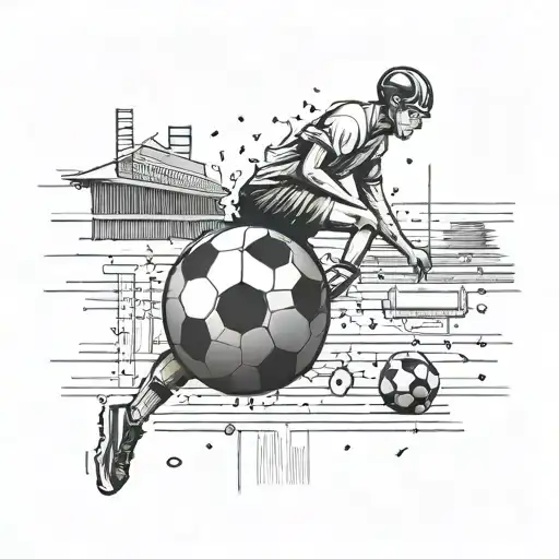 An Accountant Balancing Numbers On A Football Field With Black-grey Shading