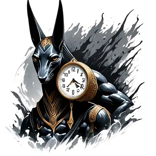 Anubis With Time Clock