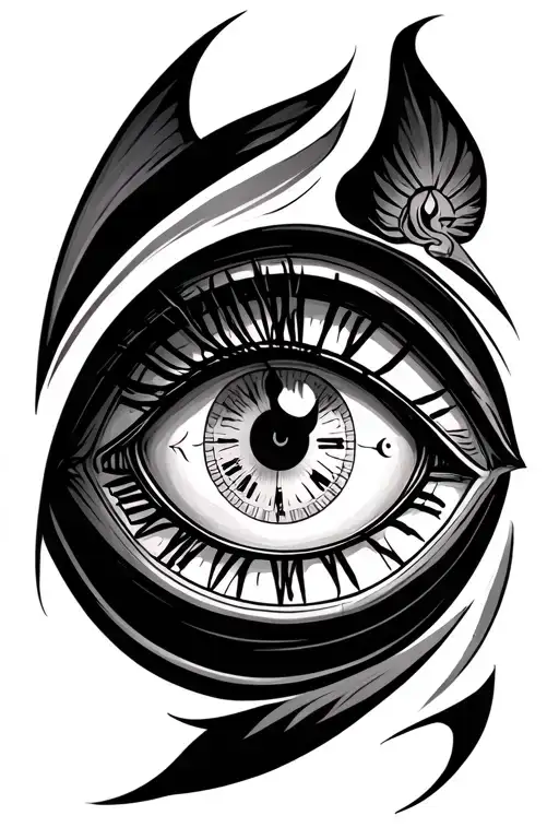 Clock Inside Eye Of Horus