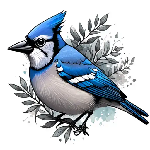 Masculine Blue Jay Bird