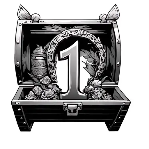 Treasure Chest And Roman Number One Piece Anime