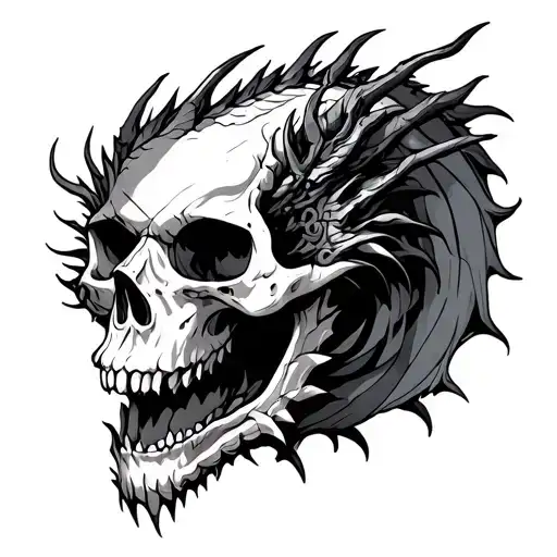 Skull And Dragon Wrapped