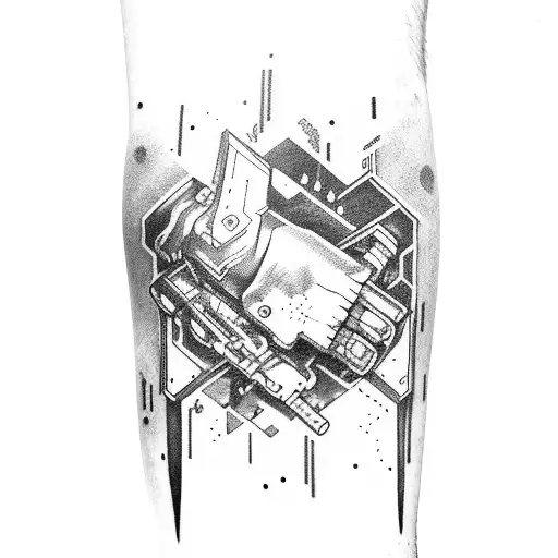 Grimdark Cyberpunk Arm Sleeve