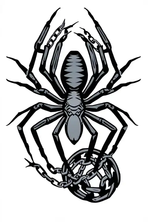 Spider Tribal With Chain