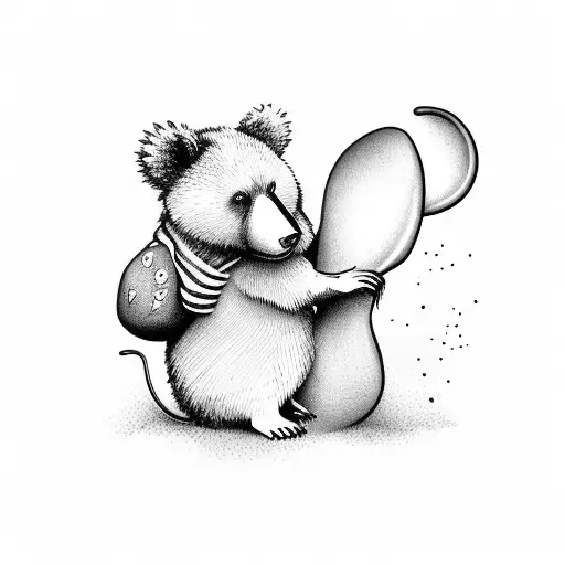 Bear Carrying A Mouse