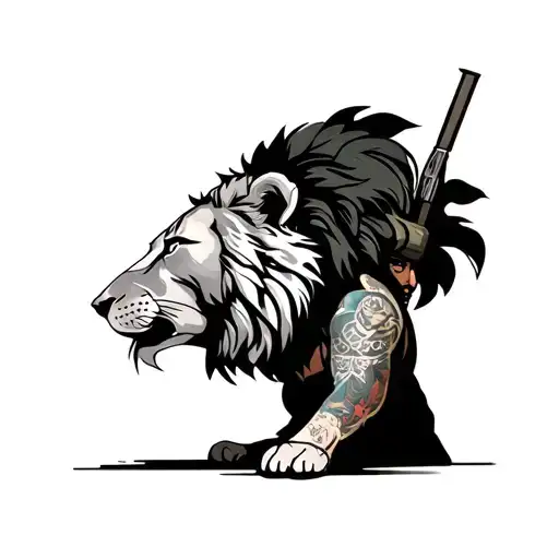 Soldier With Lion Wearing