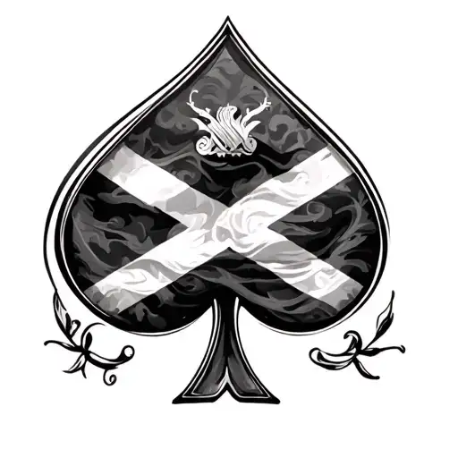 Spade With Jamaican Flag Incorporated