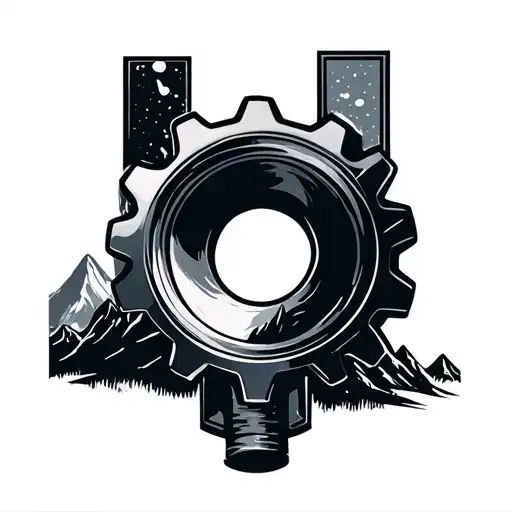 Gear Vigvisir Semicolon With Mountain Landscape