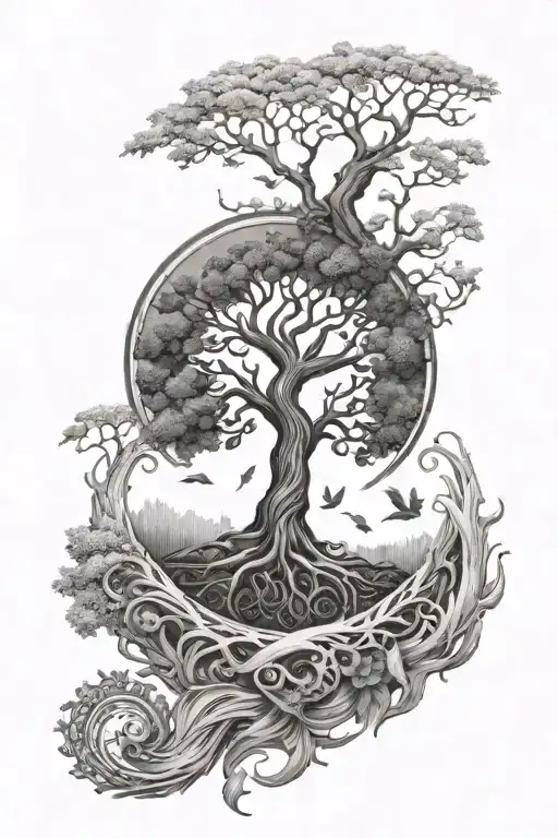 Tree Of Life With 4 Seasons Changing