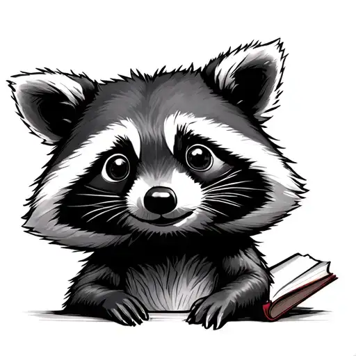 Funny Raccoon Teacher