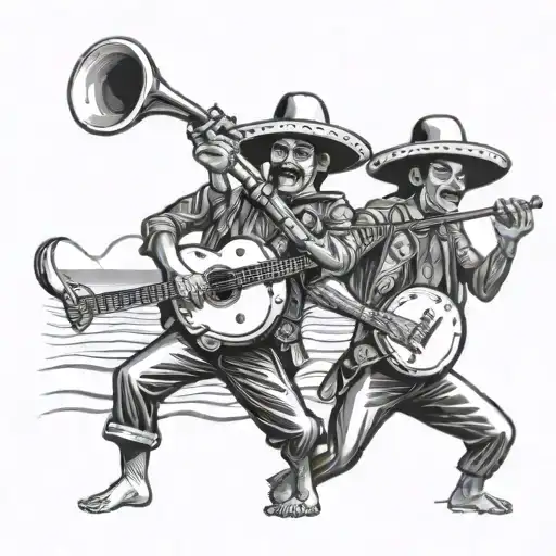 Mariachi Band Beach Scene
