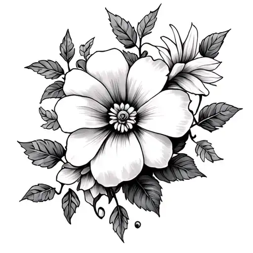 Rapunzel Flower Make Various On Vines Make It Black And White