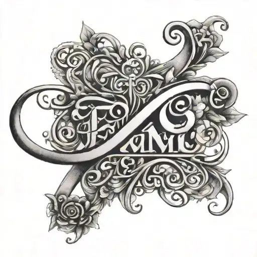 Infinity Symbol With The Word Family In It