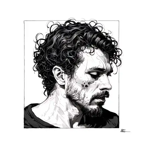 Mans Soul Being Taken By Depression