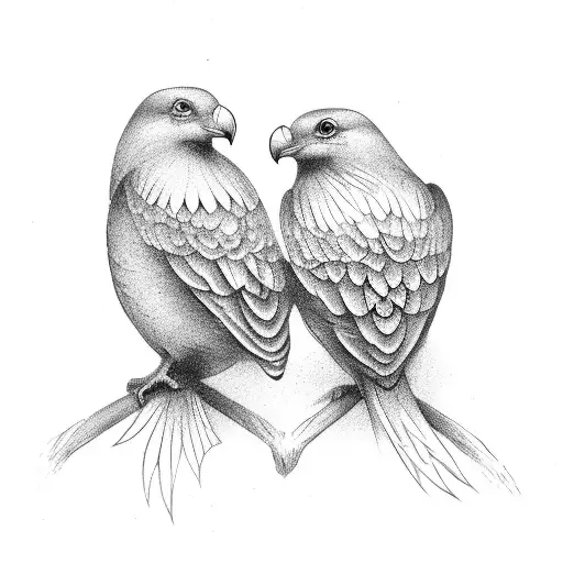Two Birds Dove And Crow Symmetrical