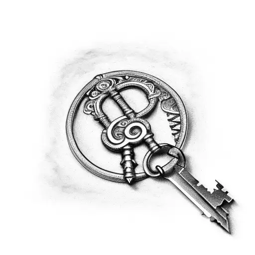 Symmetrical Key Ring With 3 Keys