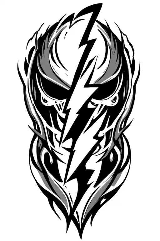 Lightning Bolt Tribal Tattoo Inspired
