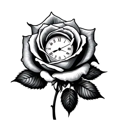 Rose With Clock