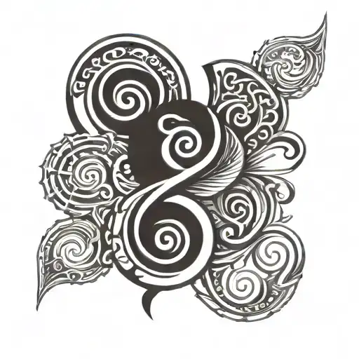 Triskell With Three Dates Of Birth On One