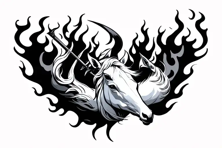 Sagittarius Black Flames