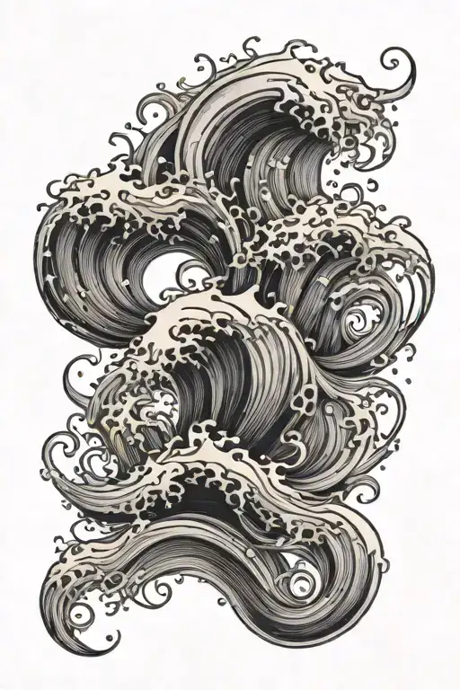 Water Waves Forming The Shape