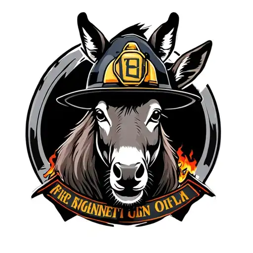 Cool Donkey Firefighter