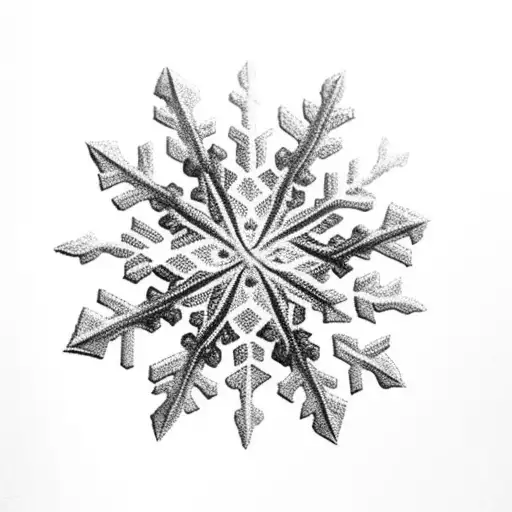 A Snowflake Made Of Intricate Plant Patterns