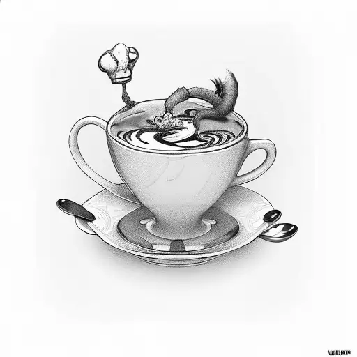 Coffee Cup Alice Wonderland