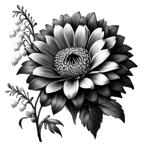 Chrysanthemum And Lily Of The Valley