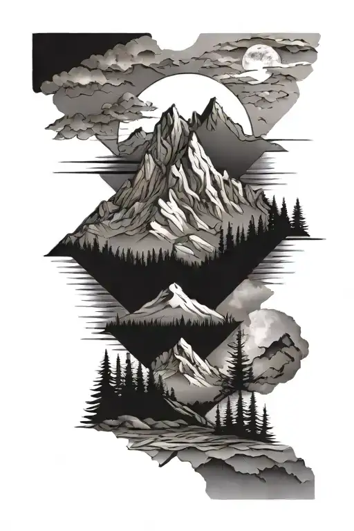 Mountain Scapes With Initials