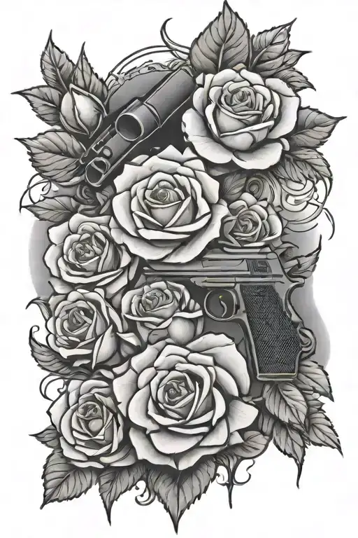 Gun And Roses Wrapped