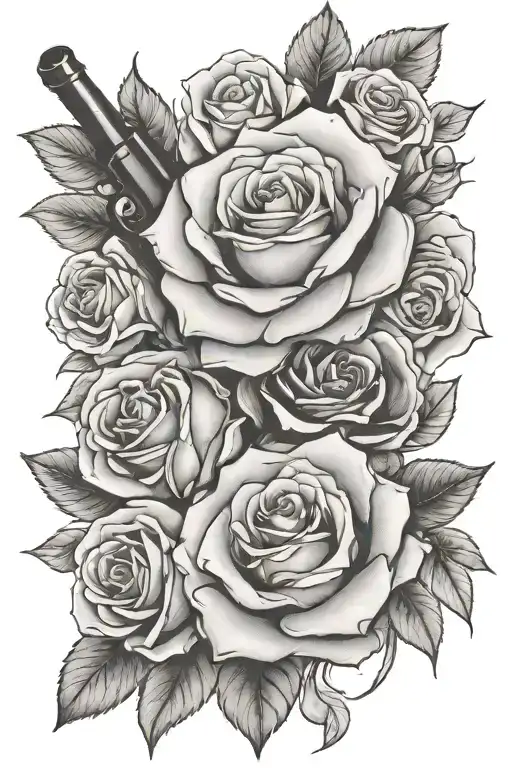 Gun And Roses Wrapped