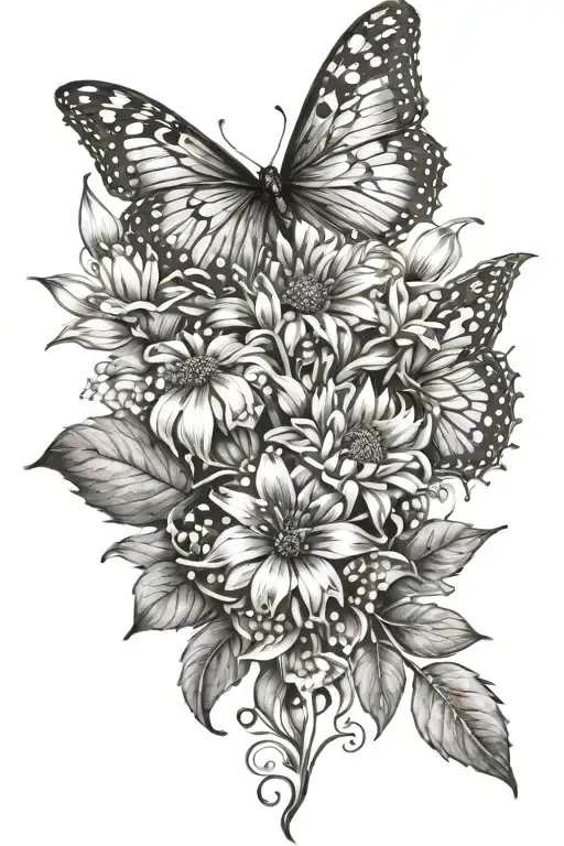 Lilly Of The Valley Sunflower Butterflies