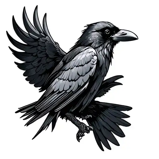 Massey On My Back With Raven Perched