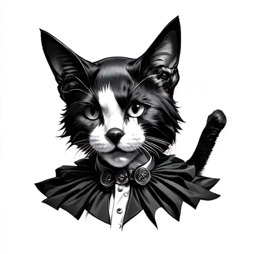 Black Cat Clown Cowbow