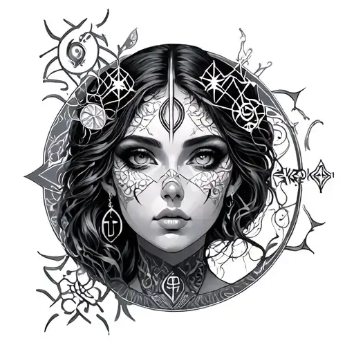 Dmt Female Entity With Symbols Incorporated