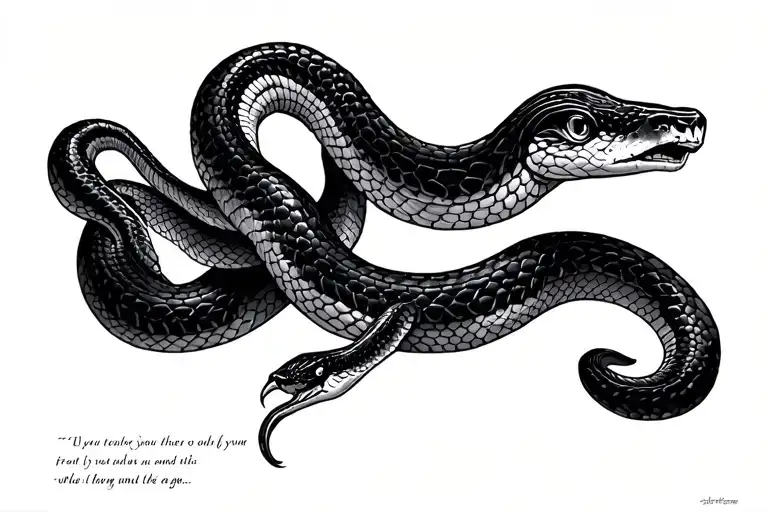 Black Snake With Quote