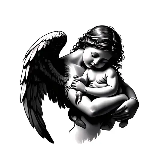 Angel Holding Baby