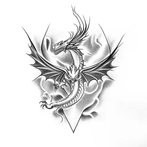 Dragon Tattoo That Goes Well With A Phoenix