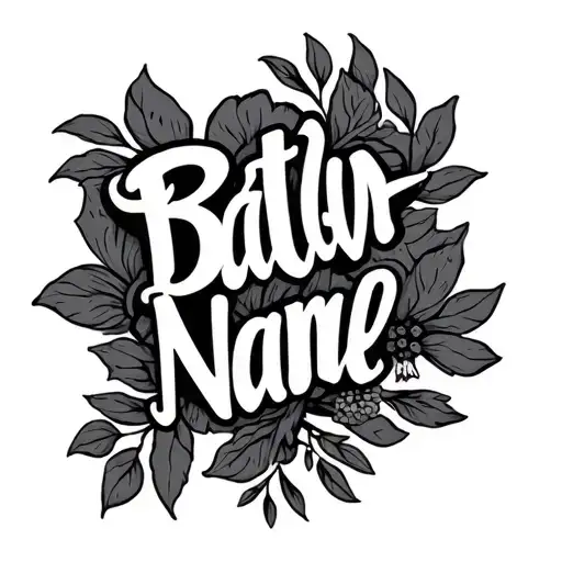 Baby Name Written Inside Surrounded