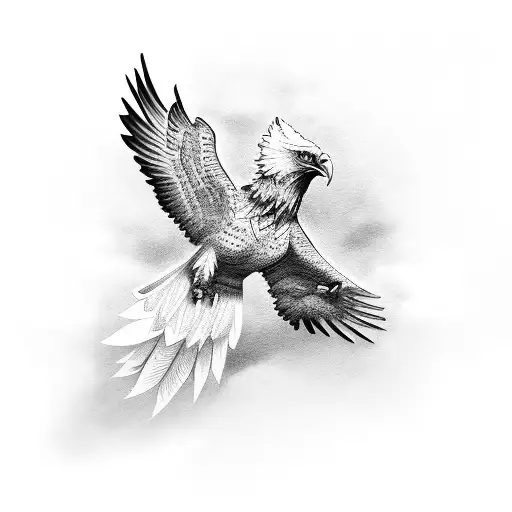 Intricate Gears Forming The Shape Of An Eagle