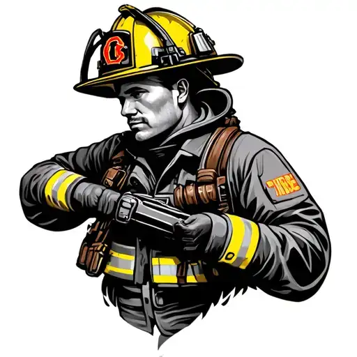Firefighter Flash Art Design