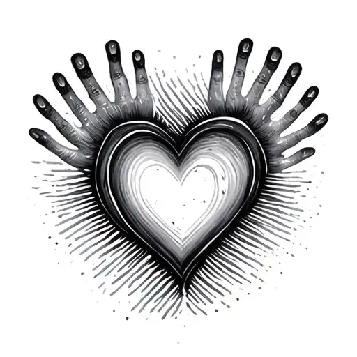 Heart And Fingerprints Avec Date