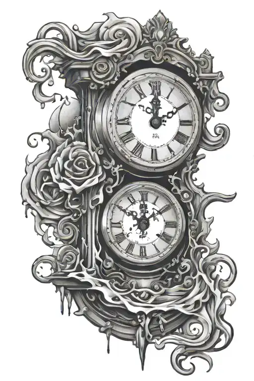 Melting Clock Set To 818